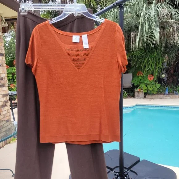 Kasper 3-Piece Pant/Vest Suit, size 6, with 2 Tops - Picture 6 of 7